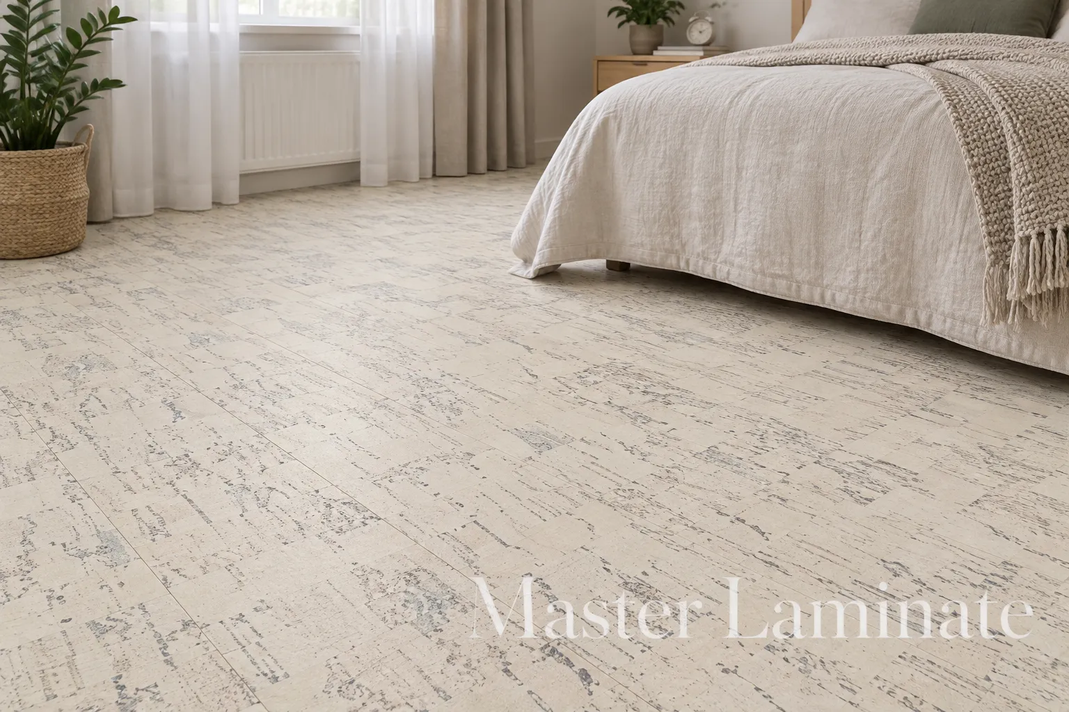 Пробковое покрытие Corkstyle Corkpro Linea Milk Клеевое 915x200x6