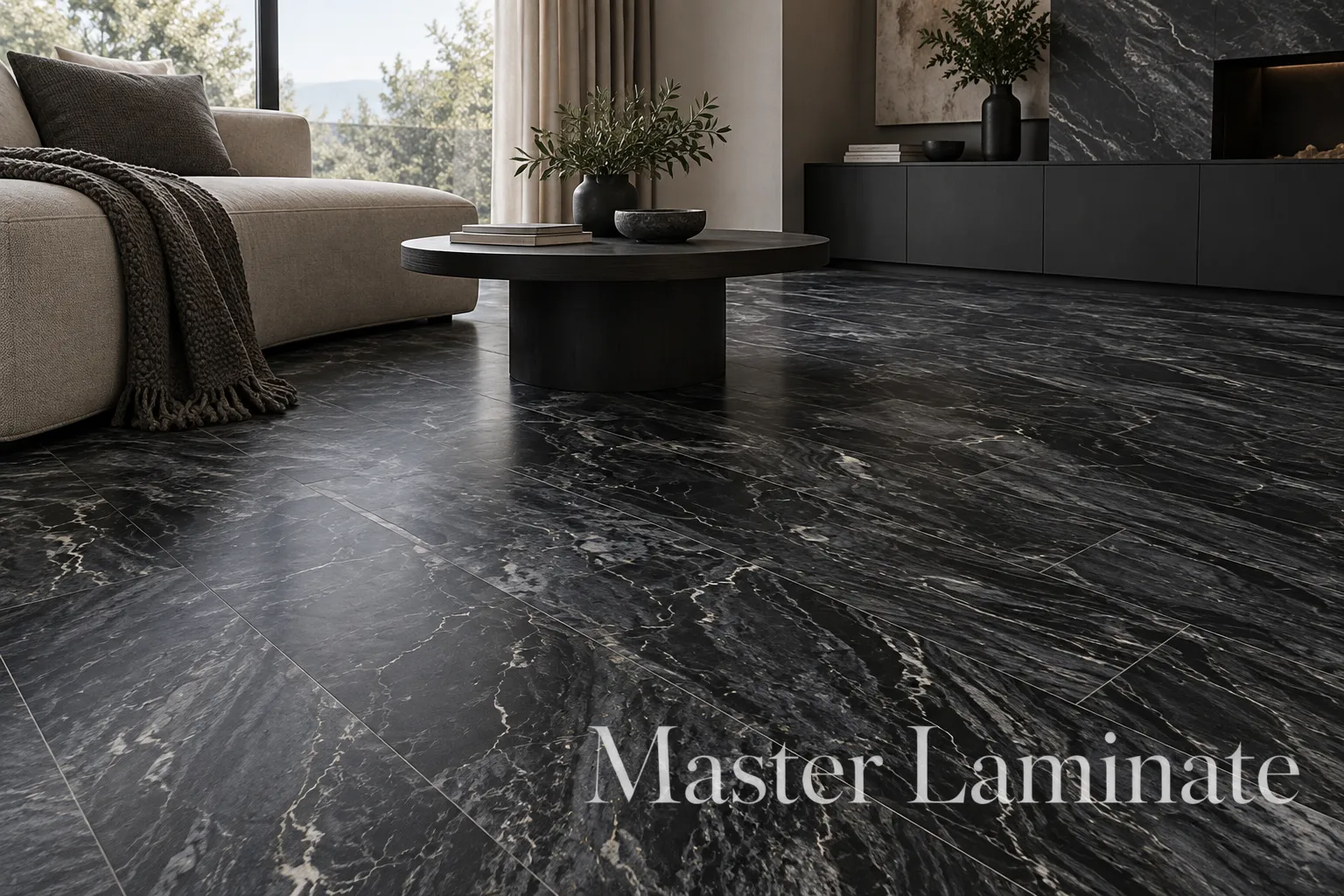 LVT Ламинат Fargo Stone 2.5/42 4V 1804-3 Гранит Черный 606x303