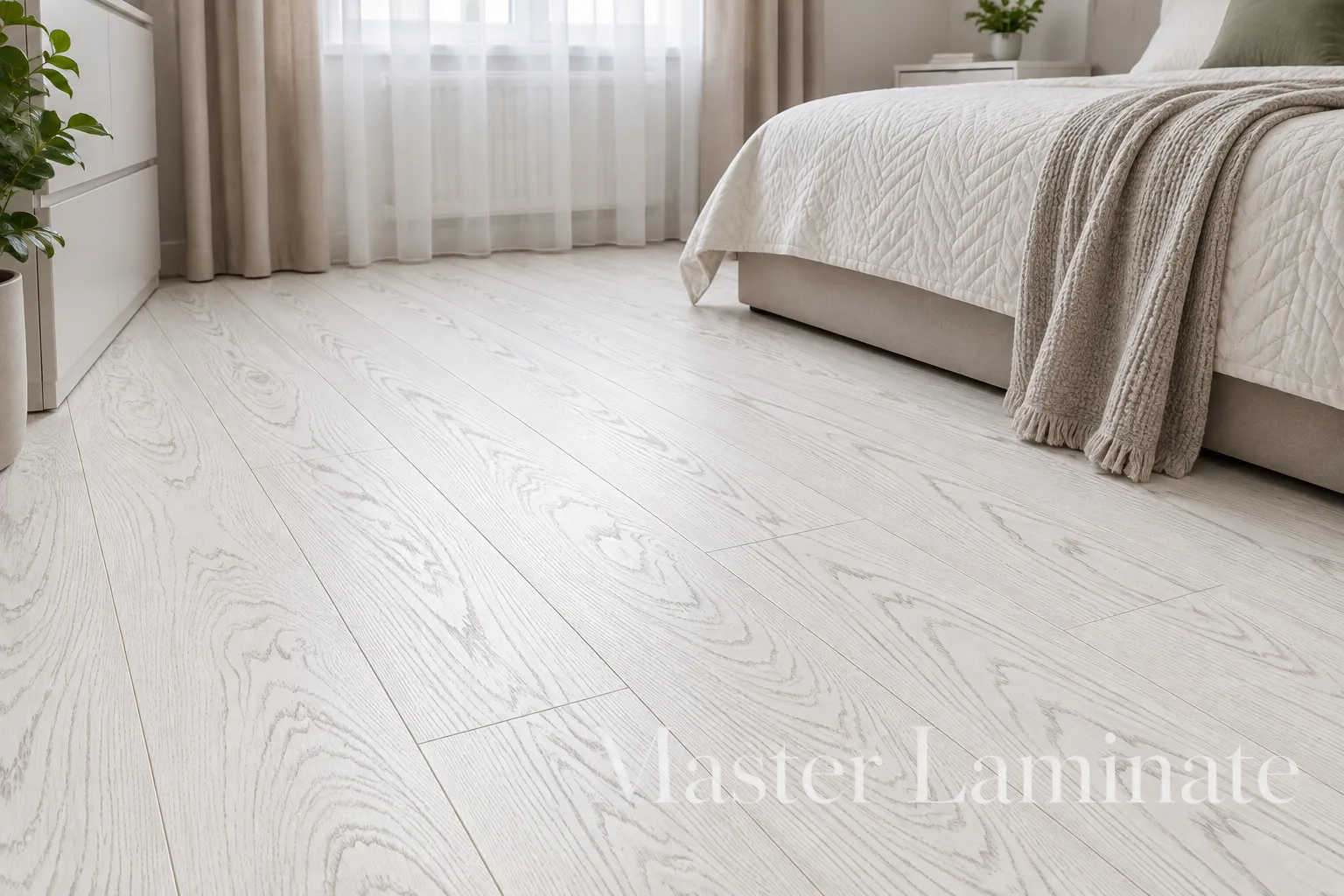 Пробковое покрытие Corkstyle Wood XL Oak White Замковое 1235x200x10