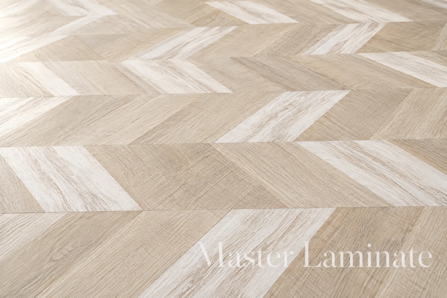 Пробковое покрытие Corkstyle Chevron Creme Замковое 1235x305x10