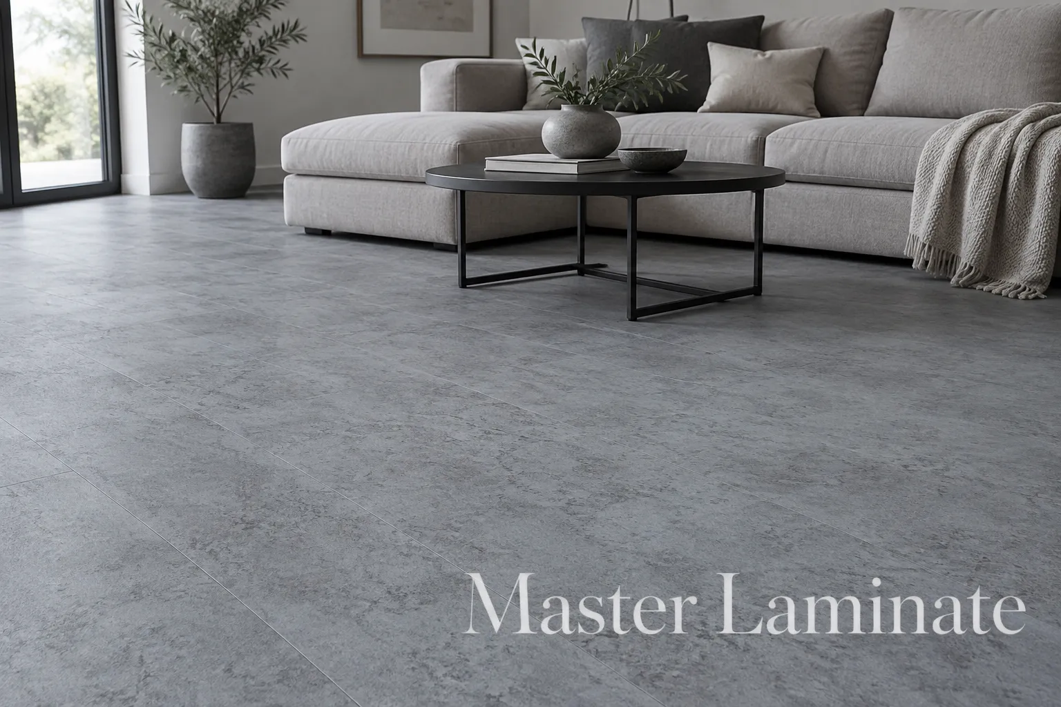 LVT Ламинат CronaPlast Камень (Stone) 2.5/43 4V Дуб Мелли Грей 600x300