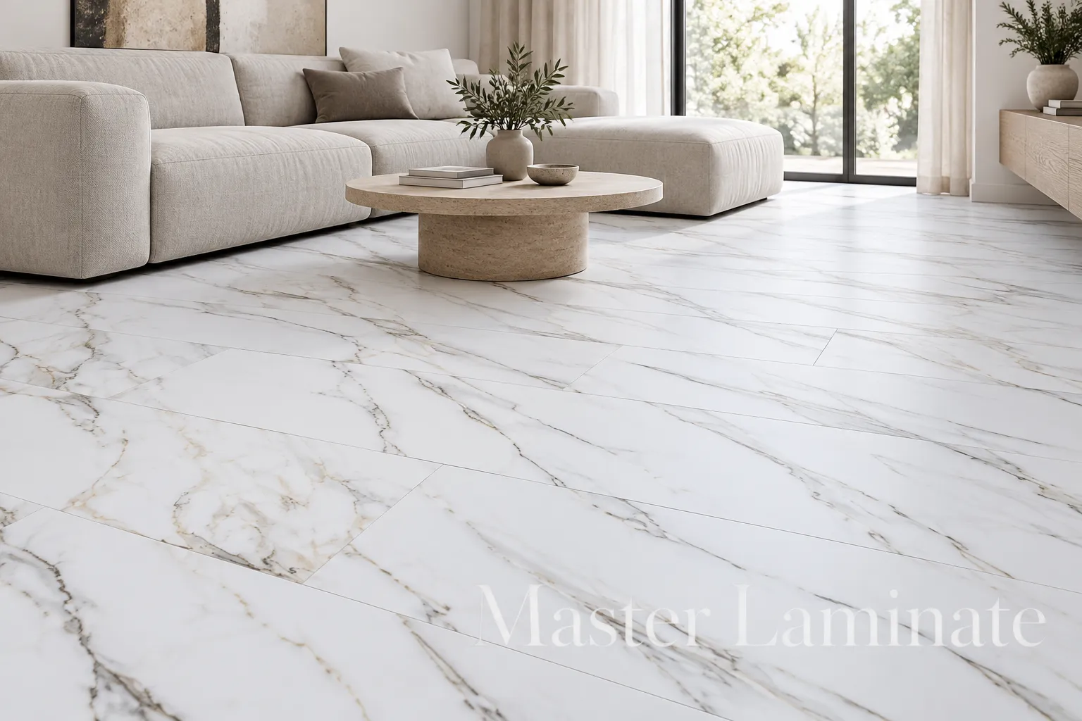 LVT Ламинат CronaPlast Камень (Stone) 2.5/43 4V Терра Бьянко 600x300