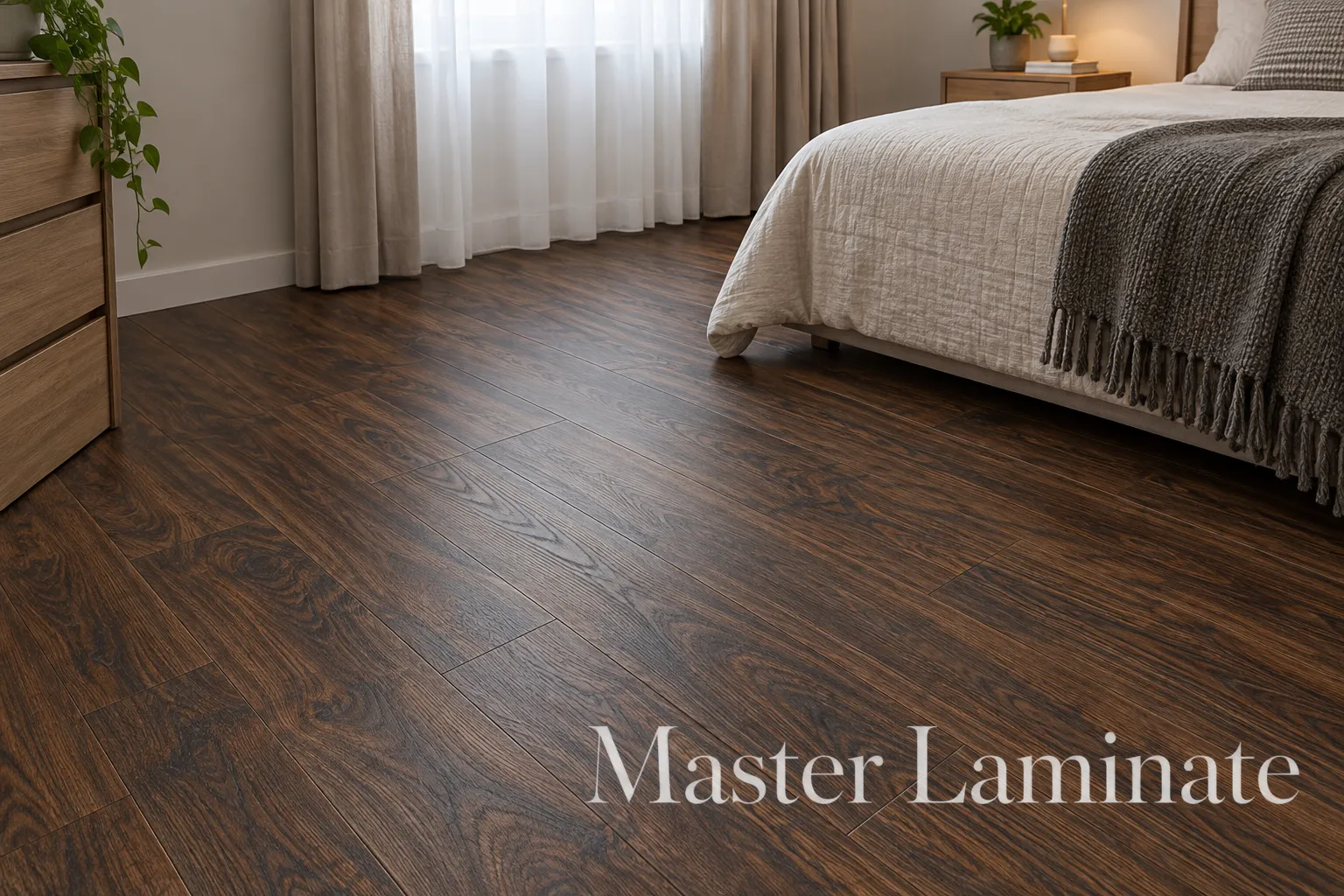 Ламинат Hessen Floor Bavaria 8/33 4V 3055-8 Дуб Темный Шоколад 1215x197