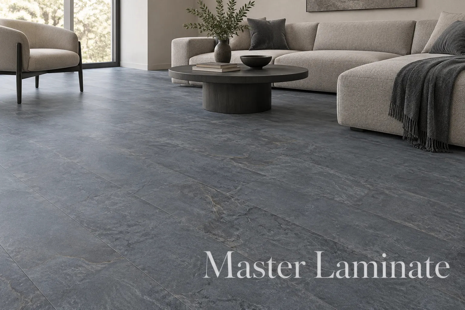 LVT Плитка Vinilam Ceramo Stone Glue 2.5/42 4V 91907 Мальтийский Базальт 950x475