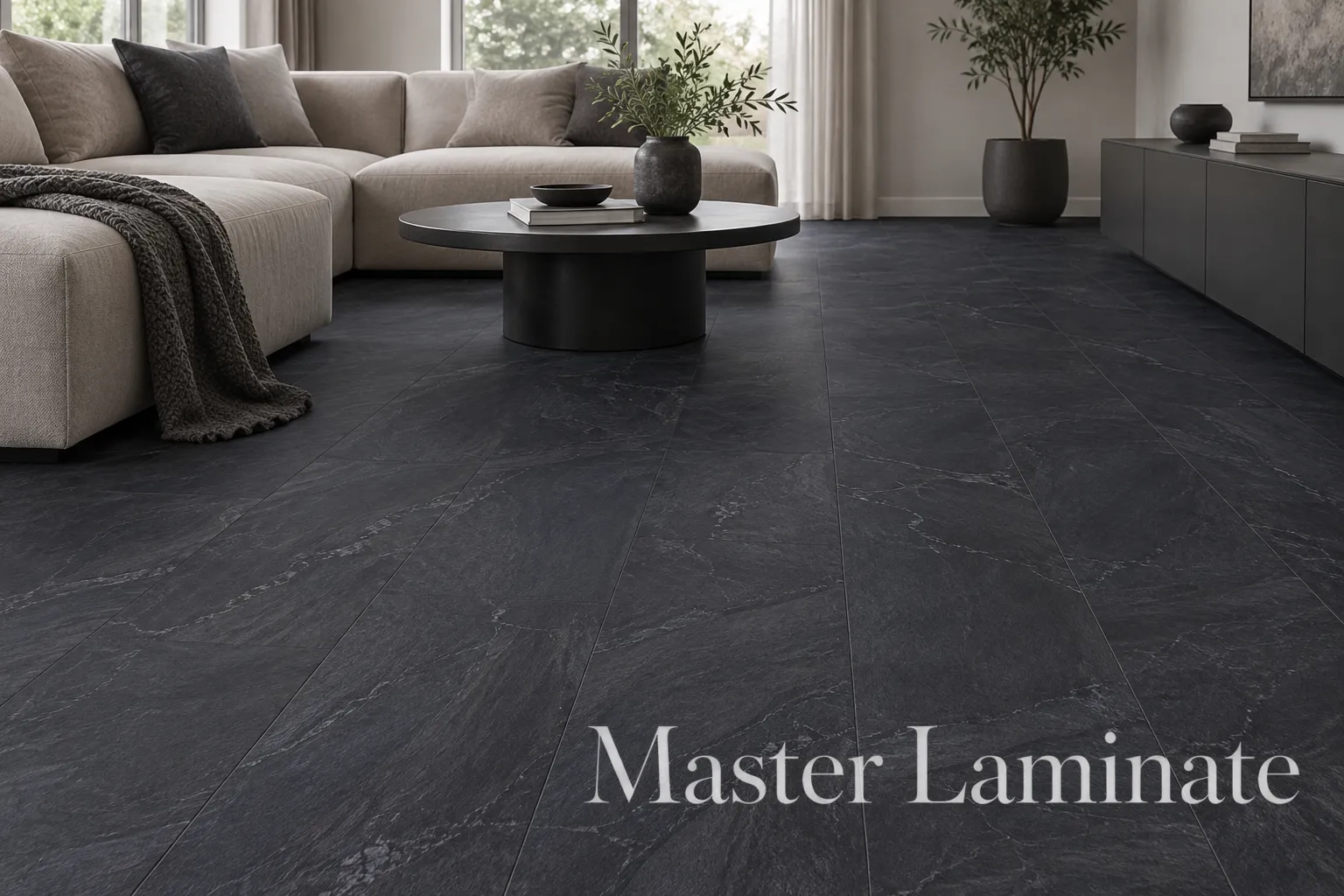 LVT Плитка Vinilam Ceramo Stone Glue 2.5/42 4V 91910 Неаполитанский Черный 950x475
