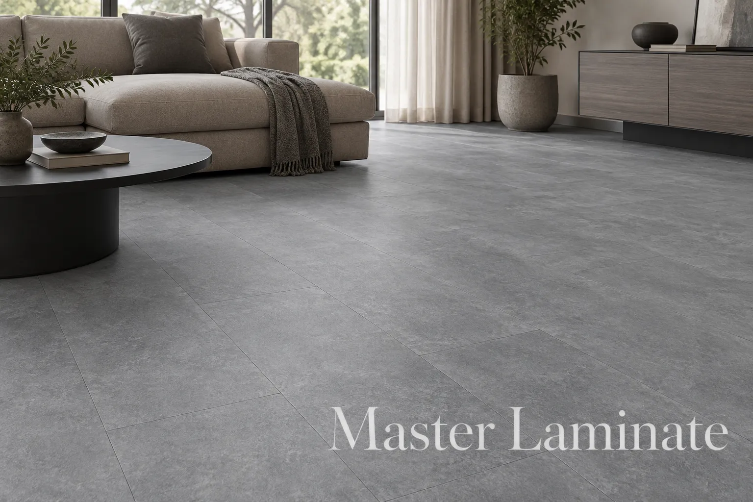 SPC Ламинат AlixFloor Stone Line 4/43 4V ALX6011-2 Камень темно-серый 610x305