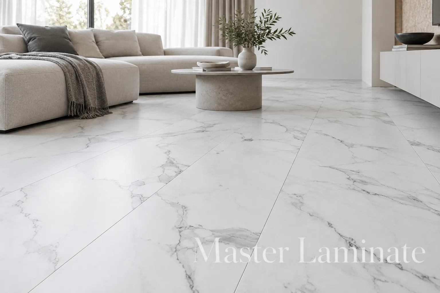 SPC Ламинат Dolce Flooring Pietra 4/43 DF-101 Мрамор Бьянко 610x305