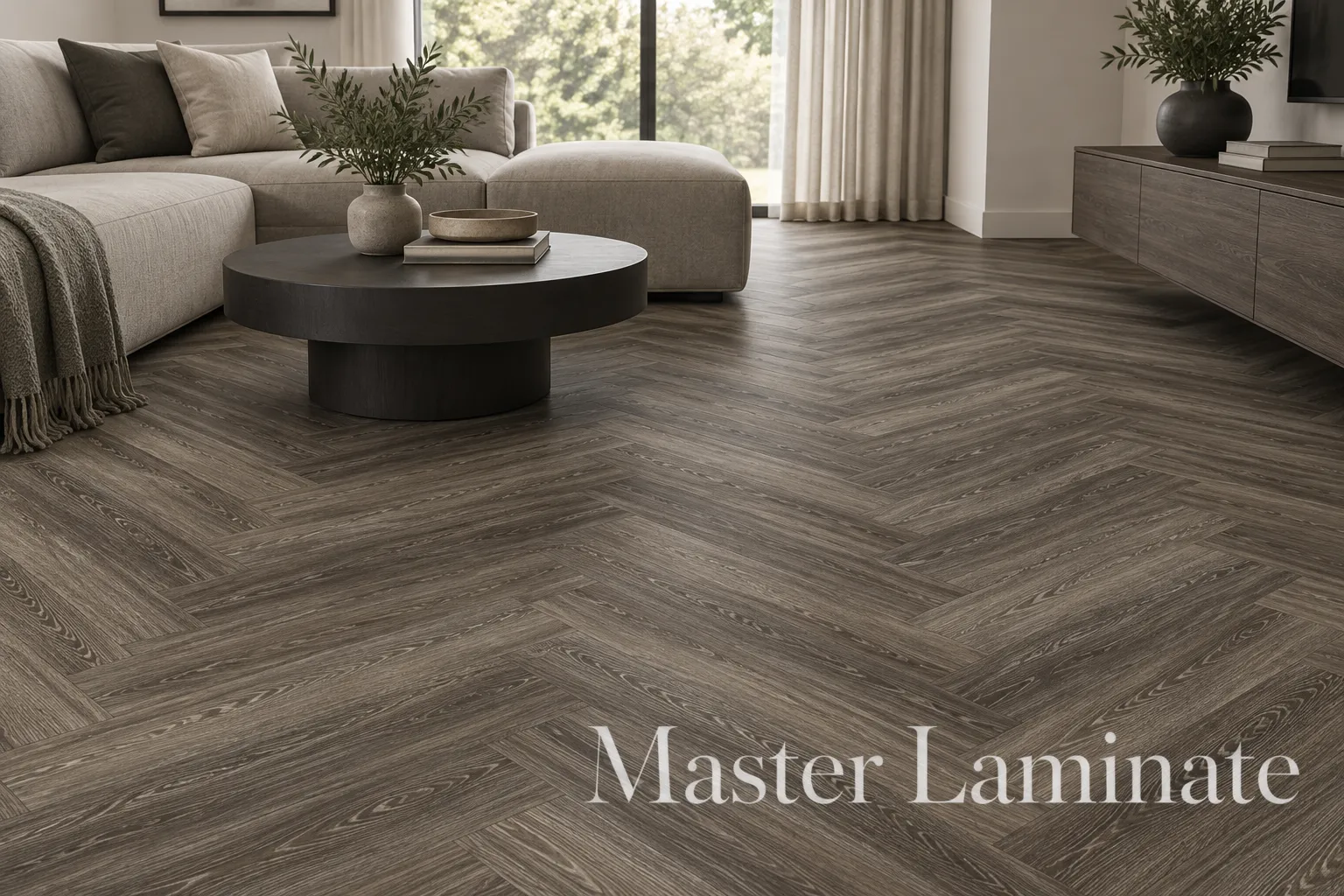 SPC Ламинат FLoorFactor Herringbone 5/34 4V HB.17 Brushed Smoke Oak 675x135