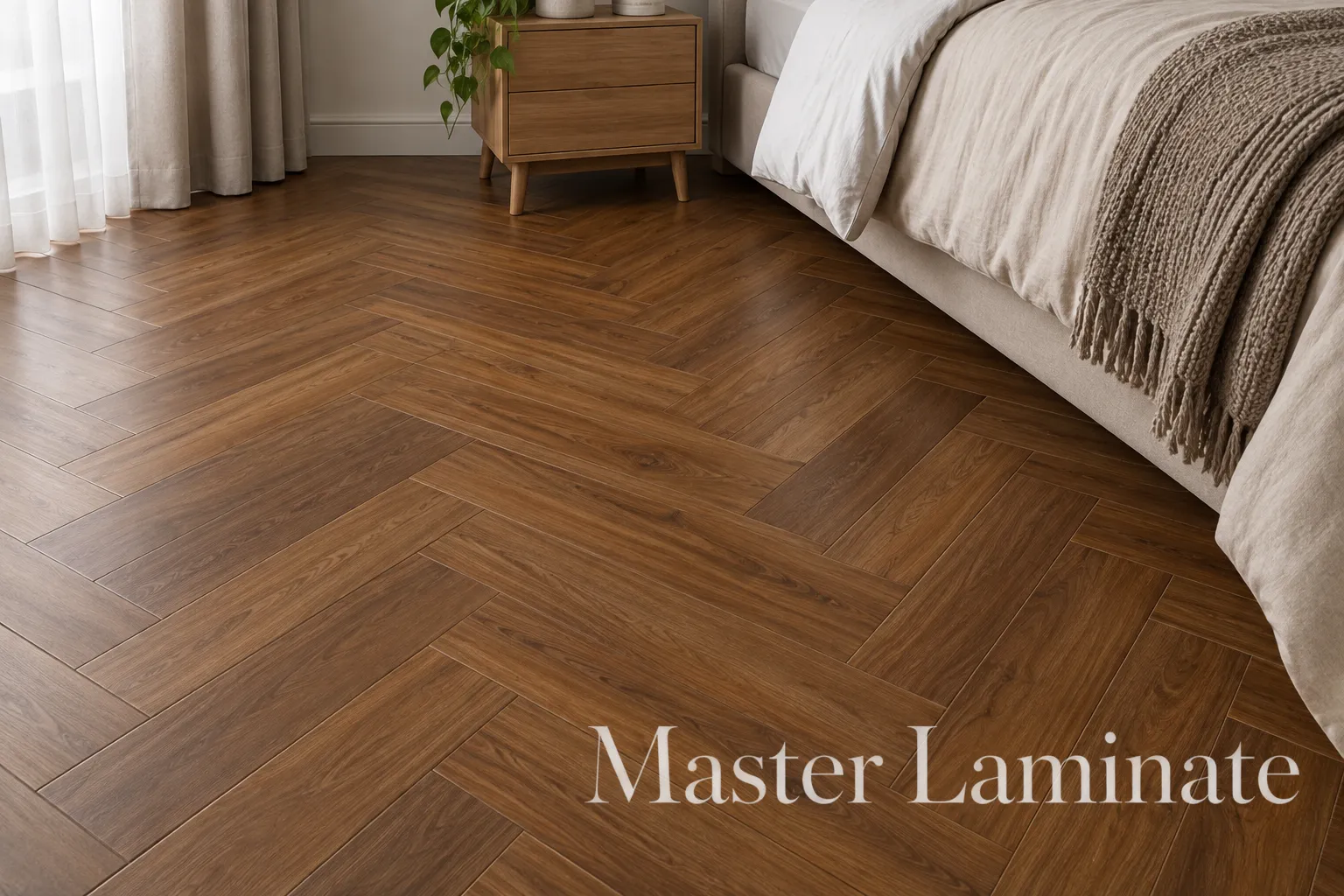 Ламинат Norland Herringbone Elegant Strong 12/33 4V LF304-19 Орех Кипр 600x100
