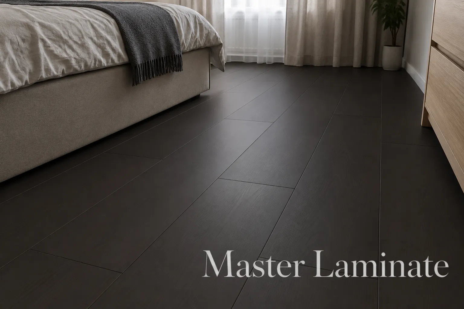 Ламинат Alpine Floor Stone Mood 12/34 4V LF402-01 Черный монохром (Black Monochrome) 600x298