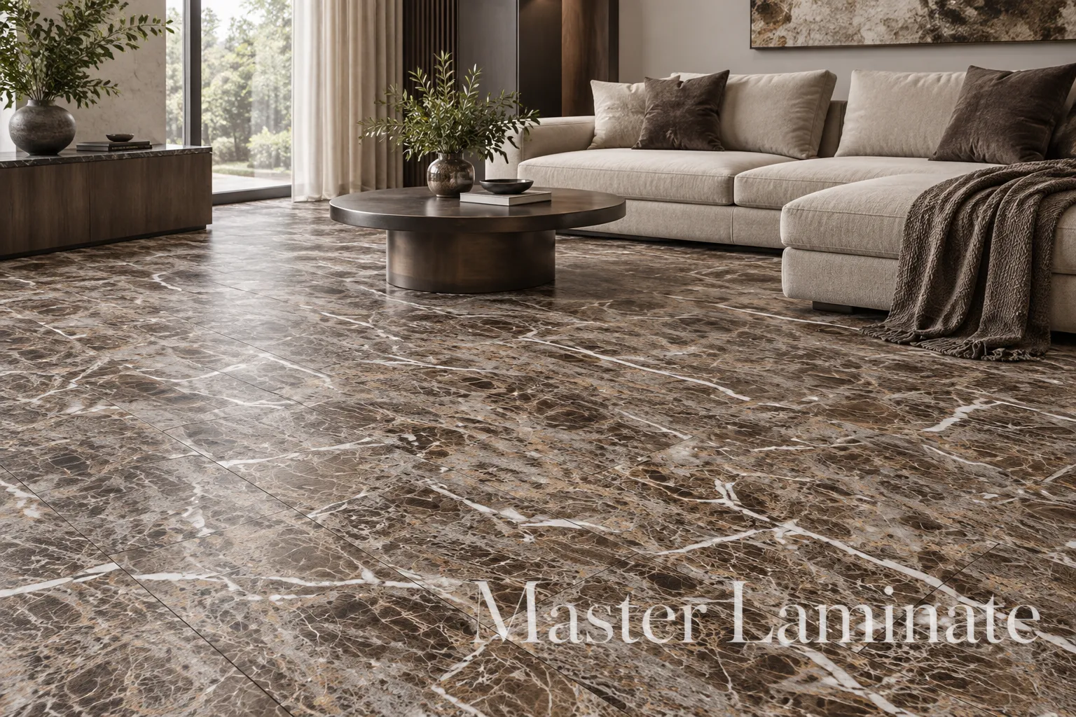 LVT Ламинат Royal Floor Royal Home 2.5/43 4V LVT1119 Фьюжен Блэк 600x300