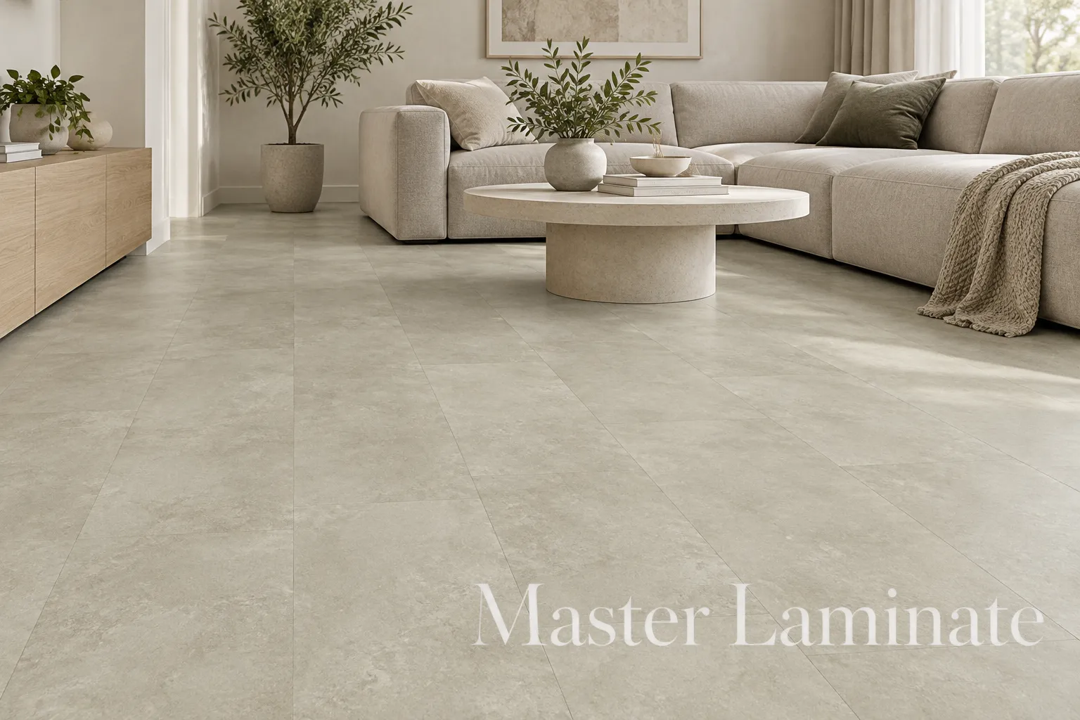 LVT Плитка Quick-Step Vinyl Flex Blush 2.5/33 4V SGTC20308 Цемент Теплый Бежевый 609.6x609.6