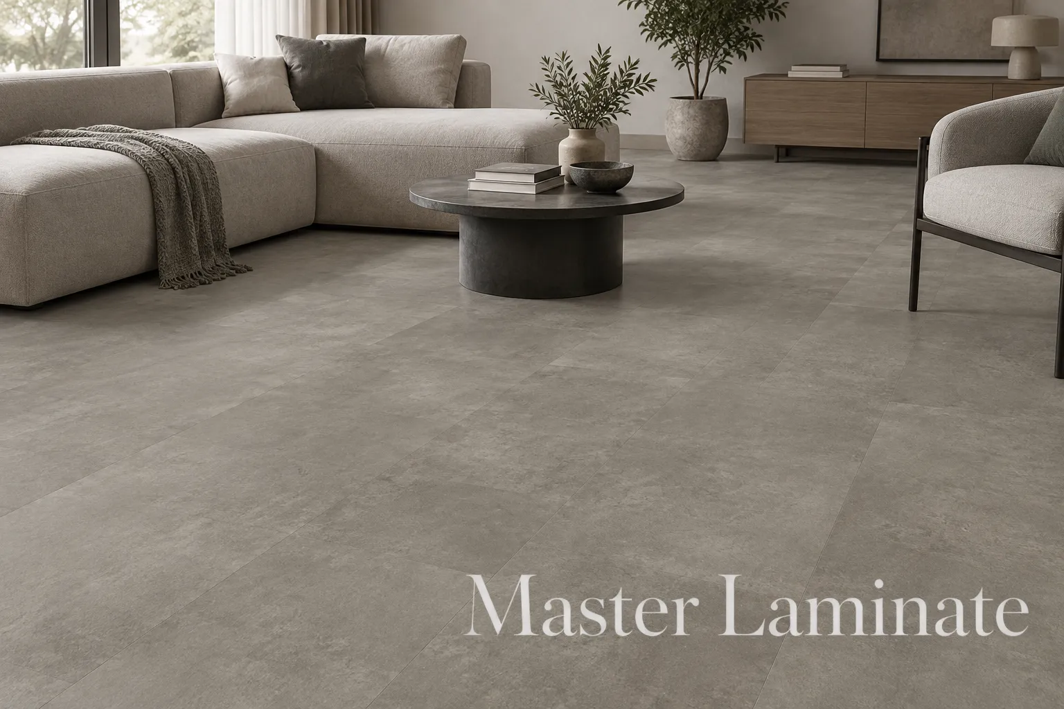 LVT Плитка Quick-Step Vinyl Flex Blush 2.5/33 4V SGTC20310 Цемент Антрацитовый 609.6x609.6
